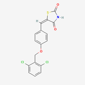 molecular formula C17H11Cl2NO3S B5148595 5-{4-[(2,6-dichlorobenzyl)oxy]benzylidene}-1,3-thiazolidine-2,4-dione 