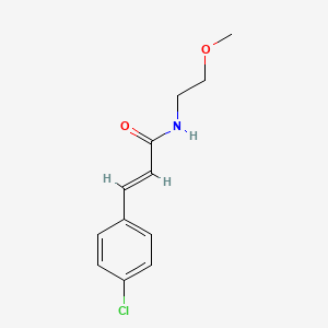 molecular formula C12H14ClNO2 B5148610 3-(4-chlorophenyl)-N-(2-methoxyethyl)acrylamide 