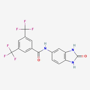 molecular formula C16H9F6N3O2 B5148622 N-(2-oxo-2,3-dihydro-1H-benzimidazol-5-yl)-3,5-bis(trifluoromethyl)benzamide 
