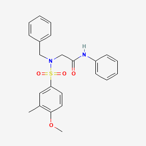 molecular formula C23H24N2O4S B5148646 N~2~-benzyl-N~2~-[(4-methoxy-3-methylphenyl)sulfonyl]-N~1~-phenylglycinamide 