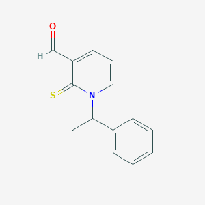 molecular formula C14H13NOS B514865 1-(1-Phenylethyl)-2-thioxo-1,2-dihydropyridine-3-carbaldehyde CAS No. 65824-08-0
