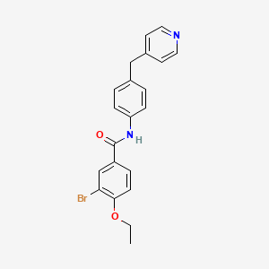 molecular formula C21H19BrN2O2 B5148653 3-bromo-4-ethoxy-N-[4-(4-pyridinylmethyl)phenyl]benzamide 