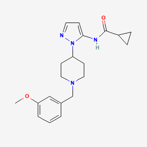 molecular formula C20H26N4O2 B5148661 N-{1-[1-(3-methoxybenzyl)-4-piperidinyl]-1H-pyrazol-5-yl}cyclopropanecarboxamide 
