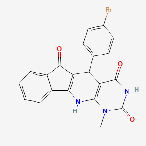 molecular formula C21H14BrN3O3 B5148682 5-(4-bromophenyl)-1-methyl-5,11-dihydro-1H-indeno[2',1':5,6]pyrido[2,3-d]pyrimidine-2,4,6(3H)-trione 