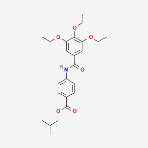 molecular formula C24H31NO6 B5148689 isobutyl 4-[(3,4,5-triethoxybenzoyl)amino]benzoate 