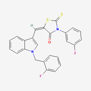 5-{[1-(2-fluorobenzyl)-1H-indol-3-yl]methylene}-3-(3-fluorophenyl)-2-thioxo-1,3-thiazolidin-4-one