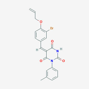 5-[4-(allyloxy)-3-bromobenzylidene]-1-(3-methylphenyl)-2,4,6(1H,3H,5H)-pyrimidinetrione