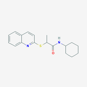 N-cyclohexyl-2-(2-quinolinylthio)propanamide