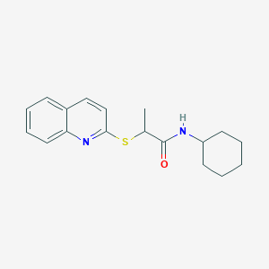 N-cyclohexyl-2-quinolin-2-ylsulfanylpropanamide