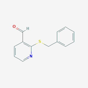 molecular formula C13H11NOS B514873 2-(Benzylsulfanyl)nicotinaldehyde CAS No. 64107-36-4