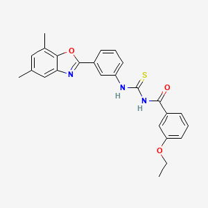 N-({[3-(5,7-dimethyl-1,3-benzoxazol-2-yl)phenyl]amino}carbonothioyl)-3-ethoxybenzamide