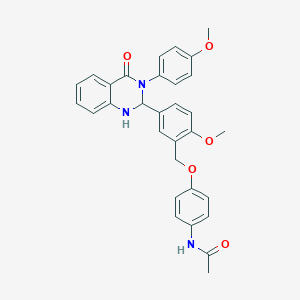 N-[4-({2-METHOXY-5-[3-(4-METHOXYPHENYL)-4-OXO-1,2,3,4-TETRAHYDROQUINAZOLIN-2-YL]PHENYL}METHOXY)PHENYL]ACETAMIDE