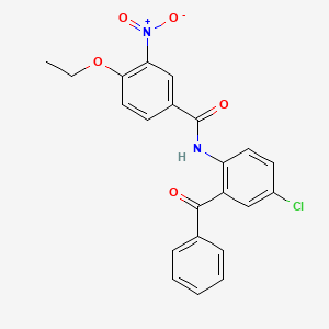 molecular formula C22H17ClN2O5 B5148751 N-(2-benzoyl-4-chlorophenyl)-4-ethoxy-3-nitrobenzamide 