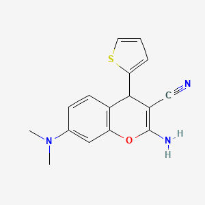2-amino-7-(dimethylamino)-4-(2-thienyl)-4H-chromene-3-carbonitrile
