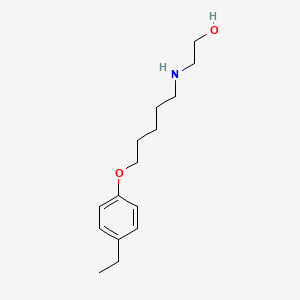 molecular formula C15H25NO2 B5148778 2-{[5-(4-ethylphenoxy)pentyl]amino}ethanol 