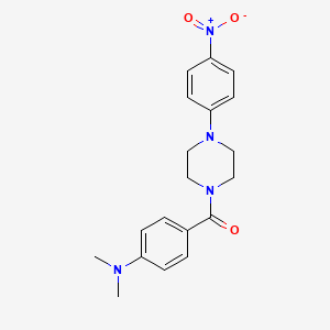 molecular formula C19H22N4O3 B5148782 N,N-dimethyl-4-{[4-(4-nitrophenyl)-1-piperazinyl]carbonyl}aniline 