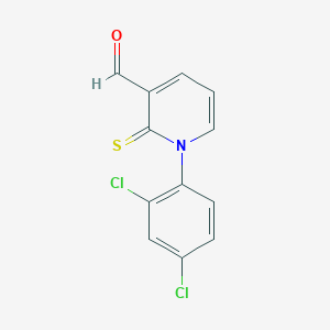 molecular formula C12H7Cl2NOS B514879 1-(2,4-Dichlorophenyl)-2-thioxo-1,2-dihydropyridine-3-carbaldehyde 