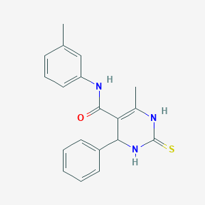 molecular formula C19H19N3OS B5148793 6-methyl-N-(3-methylphenyl)-4-phenyl-2-thioxo-1,2,3,4-tetrahydro-5-pyrimidinecarboxamide 
