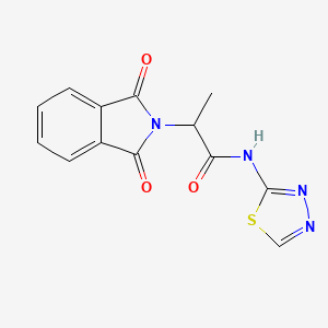 molecular formula C13H10N4O3S B5148800 2-(1,3-dioxo-1,3-dihydro-2H-isoindol-2-yl)-N-1,3,4-thiadiazol-2-ylpropanamide 