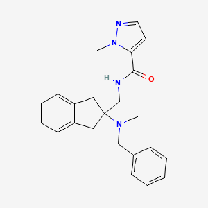 molecular formula C23H26N4O B5148803 N-({2-[benzyl(methyl)amino]-2,3-dihydro-1H-inden-2-yl}methyl)-1-methyl-1H-pyrazole-5-carboxamide 