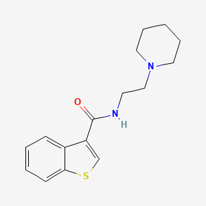molecular formula C16H20N2OS B5148818 N-[2-(1-piperidinyl)ethyl]-1-benzothiophene-3-carboxamide 