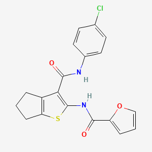 N-(3-{[(4-chlorophenyl)amino]carbonyl}-5,6-dihydro-4H-cyclopenta[b]thien-2-yl)-2-furamide