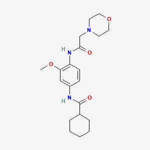 molecular formula C20H29N3O4 B5148831 N-{3-methoxy-4-[(4-morpholinylacetyl)amino]phenyl}cyclohexanecarboxamide 