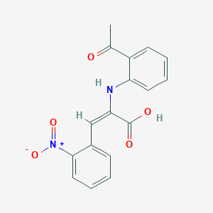 2-(2-Acetylanilino)-3-{2-nitrophenyl}acrylic acid