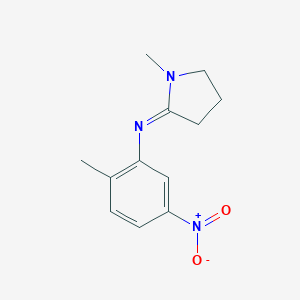 molecular formula C12H15N3O2 B514887 2-({5-Nitro-2-methylphenyl}imino)-1-methylpyrrolidine 