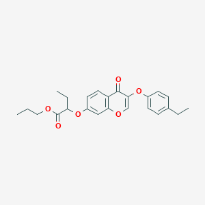 propyl 2-{[3-(4-ethylphenoxy)-4-oxo-4H-chromen-7-yl]oxy}butanoate