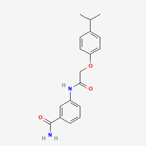 molecular formula C18H20N2O3 B5148878 3-{[(4-isopropylphenoxy)acetyl]amino}benzamide 