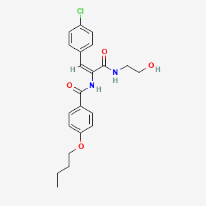 molecular formula C22H25ClN2O4 B5148892 4-butoxy-N-(2-(4-chlorophenyl)-1-{[(2-hydroxyethyl)amino]carbonyl}vinyl)benzamide 