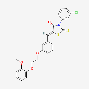 molecular formula C25H20ClNO4S2 B5148896 3-(3-chlorophenyl)-5-{3-[2-(2-methoxyphenoxy)ethoxy]benzylidene}-2-thioxo-1,3-thiazolidin-4-one 