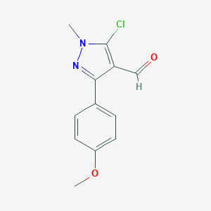 molecular formula C12H11ClN2O2 B514890 5-chloro-3-(4-methoxyphenyl)-1-methyl-1H-pyrazole-4-carbaldehyde 