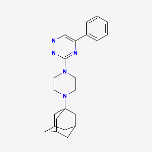 molecular formula C23H29N5 B5148904 3-[4-(1-adamantyl)-1-piperazinyl]-5-phenyl-1,2,4-triazine 