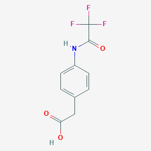 molecular formula C10H8F3NO3 B514892 {4-[(Trifluoroacetyl)amino]phenyl}acetic acid CAS No. 105113-62-0