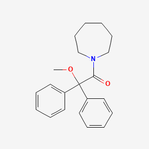 molecular formula C21H25NO2 B5148927 1-[methoxy(diphenyl)acetyl]azepane 