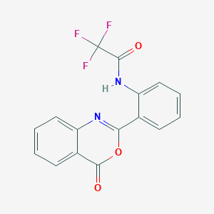 molecular formula C16H9F3N2O3 B514897 2,2,2-trifluoro-N-[2-(4-oxo-4H-3,1-benzoxazin-2-yl)phenyl]acetamide 