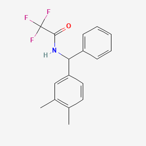 molecular formula C17H16F3NO B5149000 N-[(3,4-dimethylphenyl)(phenyl)methyl]-2,2,2-trifluoroacetamide 