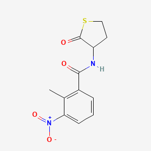 molecular formula C12H12N2O4S B5149023 2-methyl-3-nitro-N-(2-oxotetrahydro-3-thienyl)benzamide 