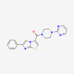 molecular formula C20H18N6OS B5149024 6-phenyl-3-{[4-(2-pyrimidinyl)-1-piperazinyl]carbonyl}imidazo[2,1-b][1,3]thiazole 