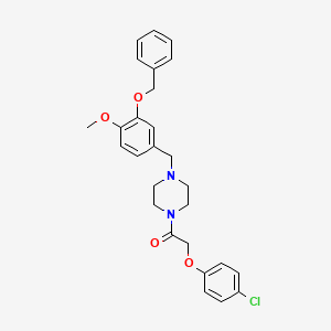 1-[3-(benzyloxy)-4-methoxybenzyl]-4-[(4-chlorophenoxy)acetyl]piperazine