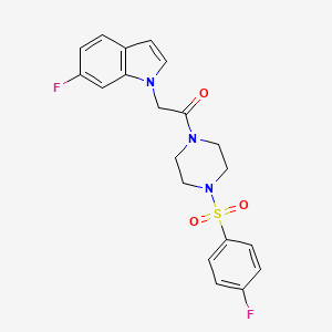 6-fluoro-1-(2-{4-[(4-fluorophenyl)sulfonyl]-1-piperazinyl}-2-oxoethyl)-1H-indole