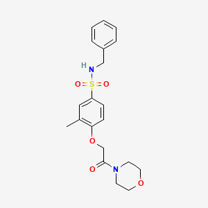 molecular formula C20H24N2O5S B5149037 N-benzyl-3-methyl-4-[2-(4-morpholinyl)-2-oxoethoxy]benzenesulfonamide 