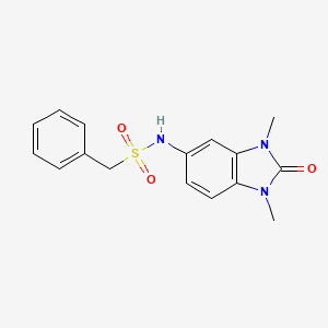 molecular formula C16H17N3O3S B5149042 N-(1,3-dimethyl-2-oxo-2,3-dihydro-1H-benzimidazol-5-yl)-1-phenylmethanesulfonamide 