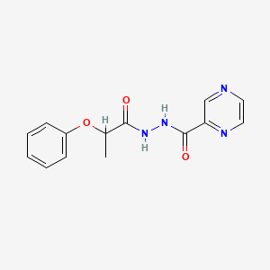 molecular formula C14H14N4O3 B5149043 N'-(2-phenoxypropanoyl)-2-pyrazinecarbohydrazide 
