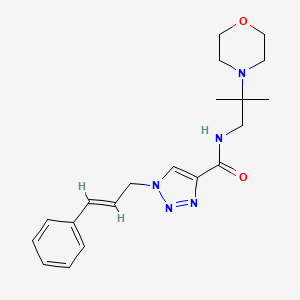 N-[2-methyl-2-(4-morpholinyl)propyl]-1-[(2E)-3-phenyl-2-propen-1-yl]-1H-1,2,3-triazole-4-carboxamide