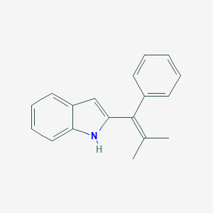 molecular formula C18H17N B514909 2-(2-methyl-1-phenyl-1-propenyl)-1H-indole 
