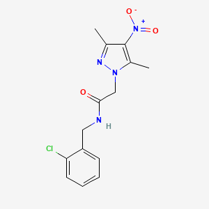 N-(2-chlorobenzyl)-2-(3,5-dimethyl-4-nitro-1H-pyrazol-1-yl)acetamide
