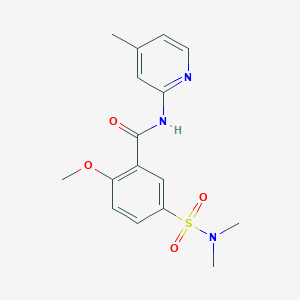 5-[(dimethylamino)sulfonyl]-2-methoxy-N-(4-methyl-2-pyridinyl)benzamide